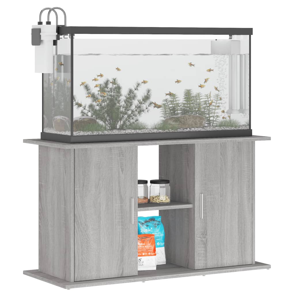 Aquariumstandaard 101x41x58 cm bewerkt hout grijs sonoma eiken