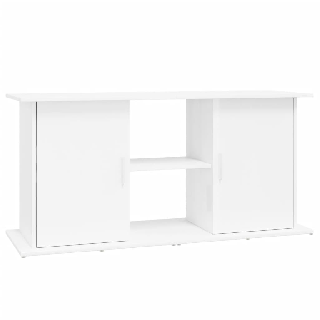 Aquariumstandaard 121x41x58 cm bewerkt hout hoogglans wit