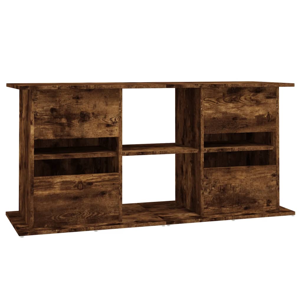 Aquariumstandaard 121x41x58 cm bewerkt hout gerookt eikenkleur