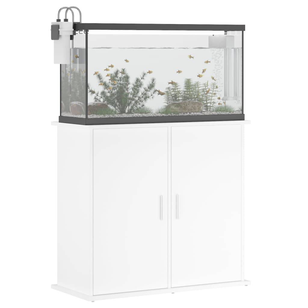 Aquariumstandaard 81x36x73 cm bewerkt hout wit