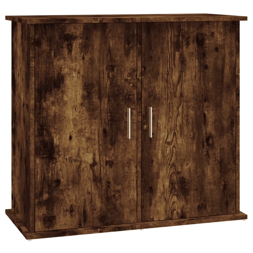 Aquariumstandaard 81x36x73 cm bewerkt hout gerookt eikenkleurig