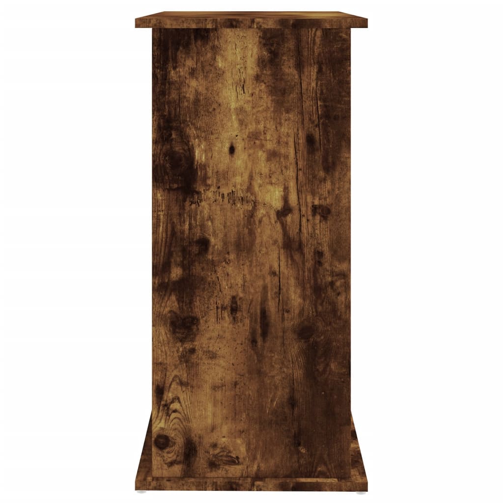 Aquariumstandaard 81x36x73 cm bewerkt hout gerookt eikenkleurig