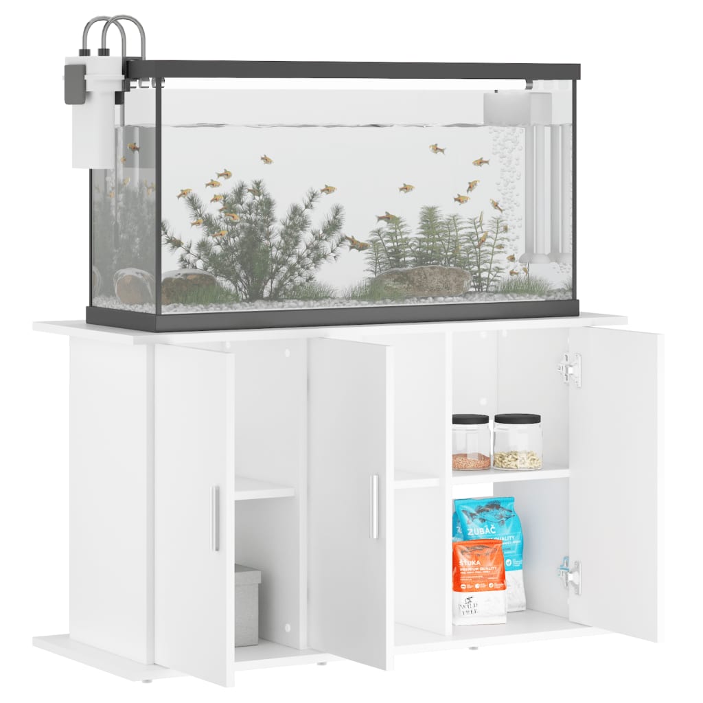 Aquariumstandaard 101x41x58 cm bewerkt hout wit