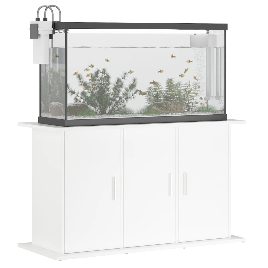 Aquariumstandaard 101x41x58 cm bewerkt hout wit