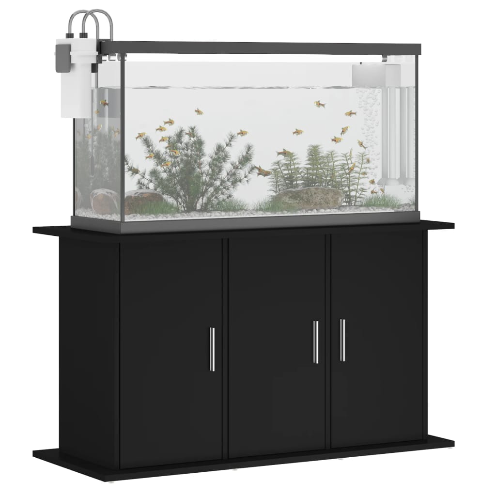 Aquariumstandaard 101x41x58 cm bewerkt hout zwart