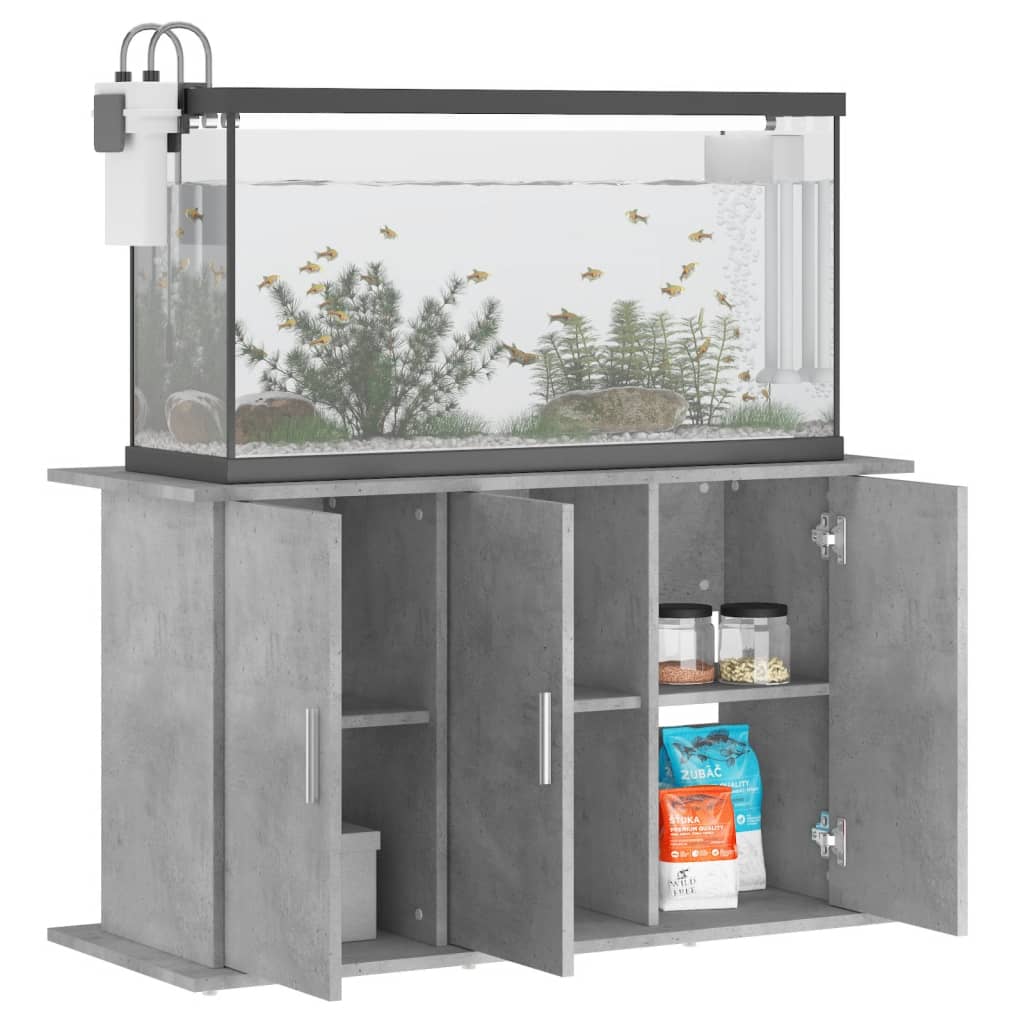 Aquariumstandaard 101x41x58 cm bewerkt hout betongrijs