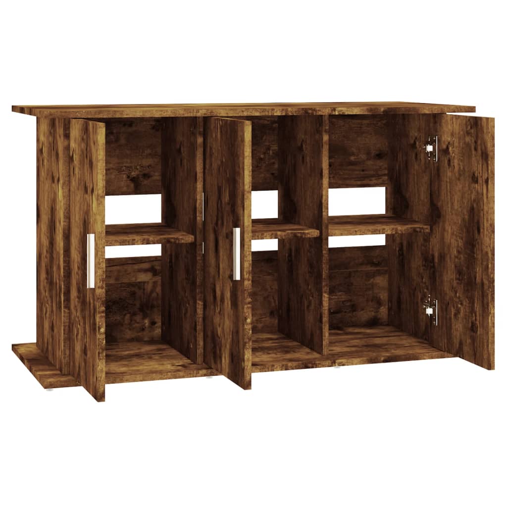 Aquariumstandaard 101x41x58 cm bewerkt hout gerookt eikenkleur