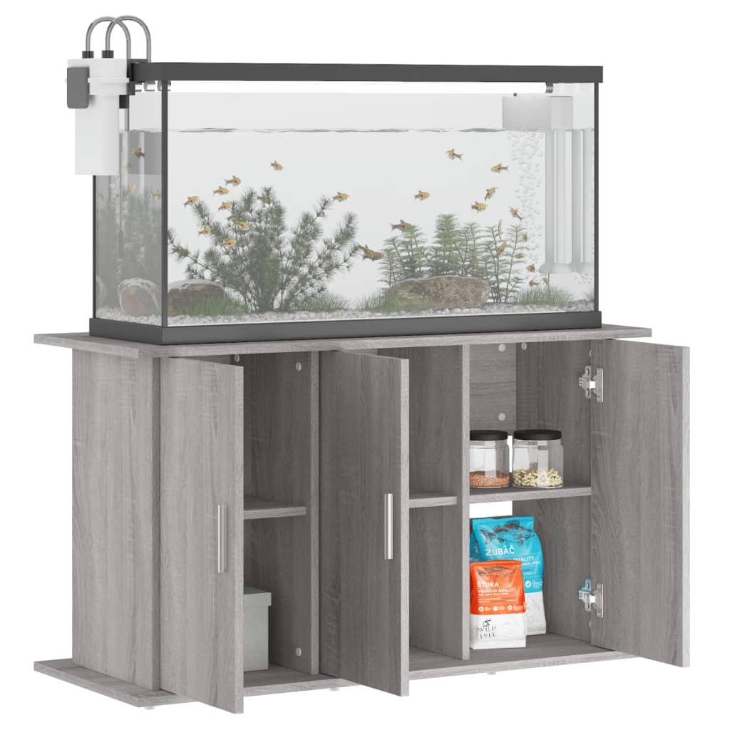 Aquariumstandaard 101x41x58 cm bewerkt hout grijs sonoma eiken