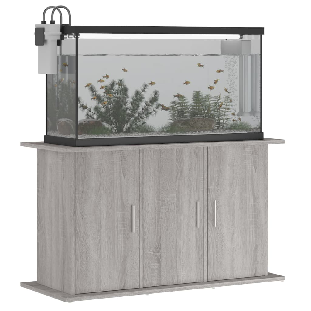 Aquariumstandaard 101x41x58 cm bewerkt hout grijs sonoma eiken