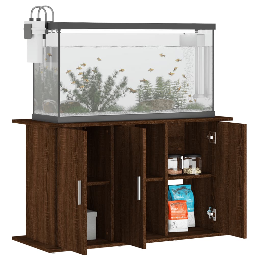 Aquariumstandaard 101x41x58 cm bewerkt hout bruin eikenkleur