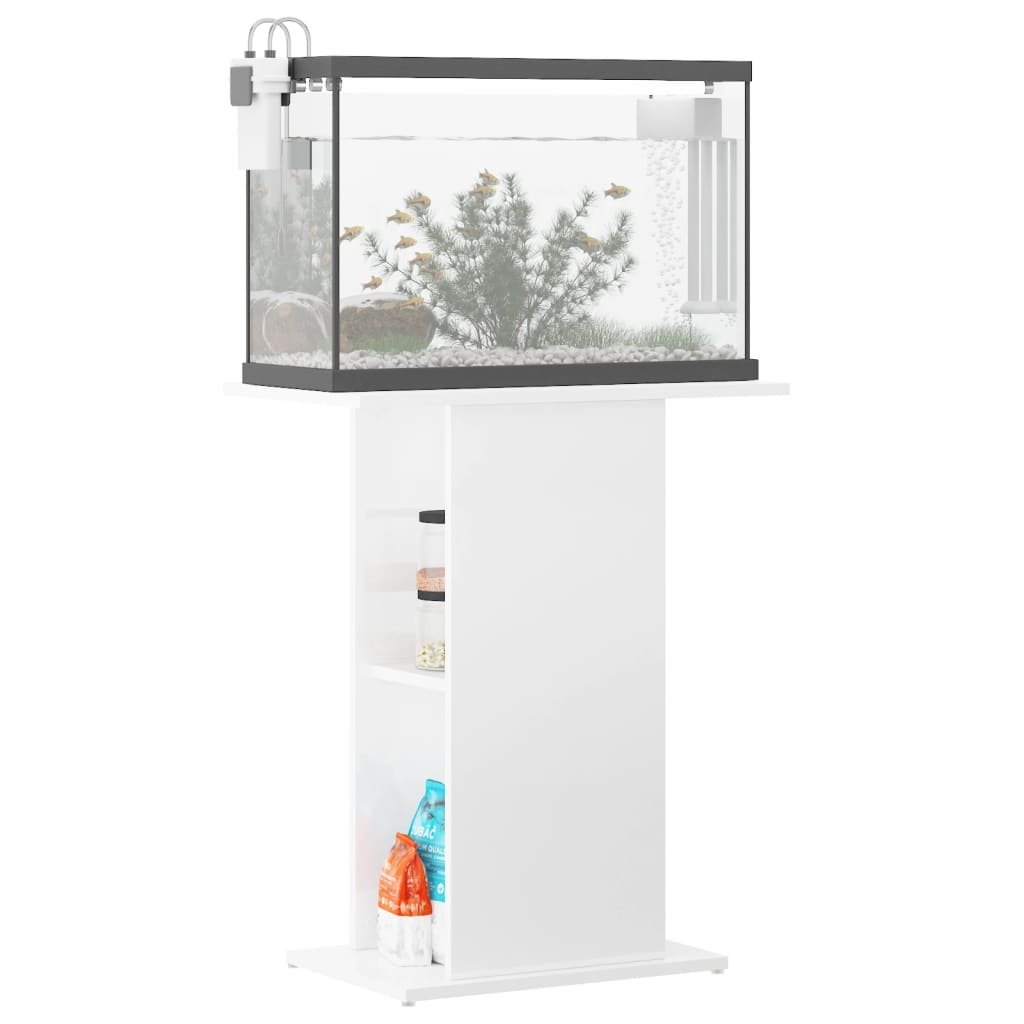 Aquariumstandaard 60,5x36x72,5 cm bewerkt hout hoogglans wit