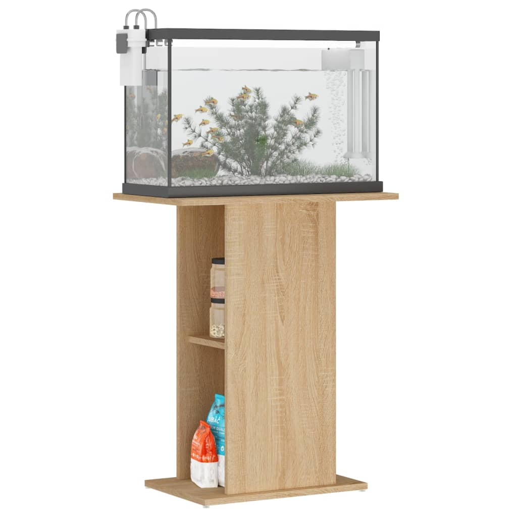 Aquariumstandaard 60,5x36x72,5 cm bewerkt hout sonoma eiken