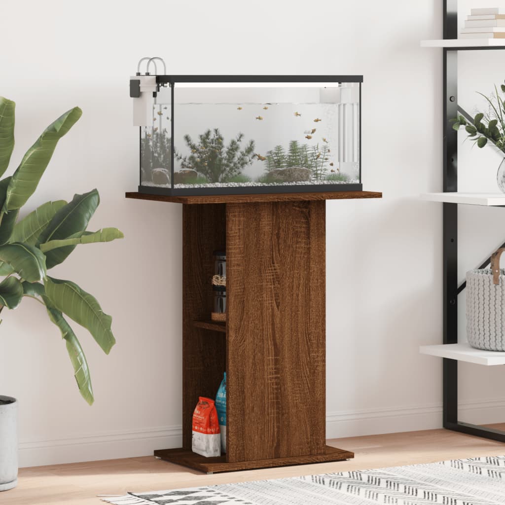 Aquariumstandaard 60,5x36x72,5 cm bewerkt hout bruin eikenkleur