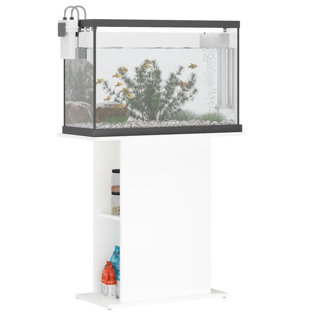 Aquariumstandaard 75x36x72,5 cm bewerkt hout wit