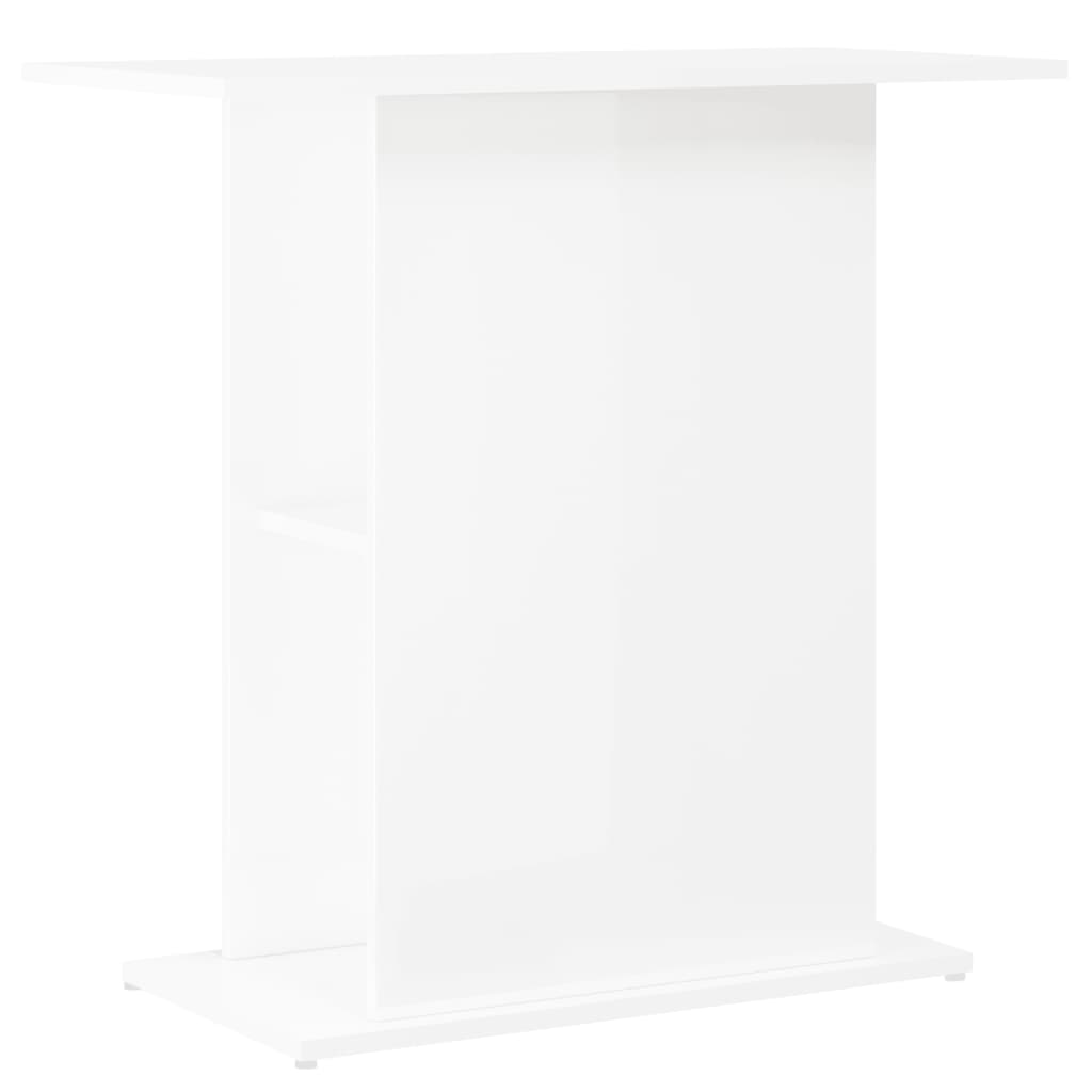 Aquariumstandaard 75x36x72,5 cm bewerkt hout hoogglans wit