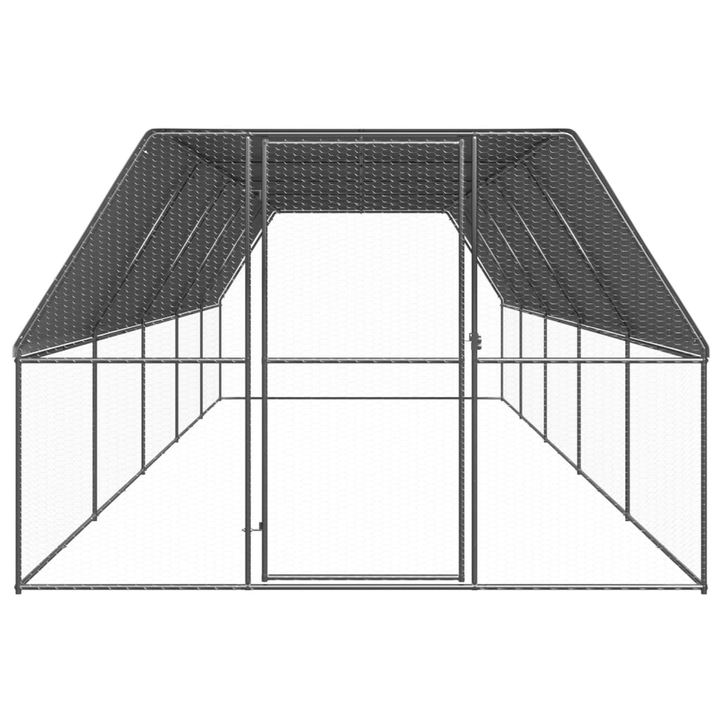 Buitenhok voor kippen 3x10x2 m gegalvaniseerd staal