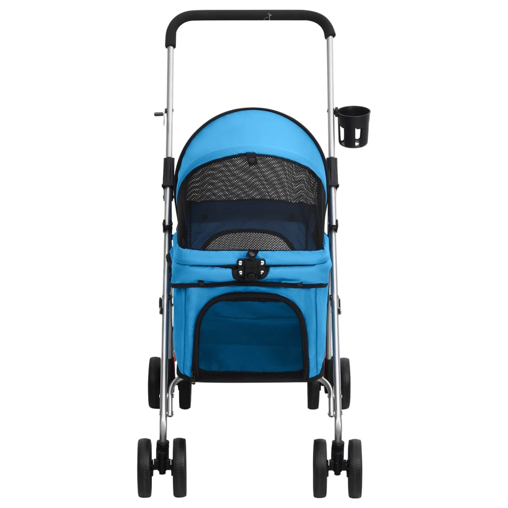 Hondenwagen inklapbaar 76x50x100 cm oxford stof blauw