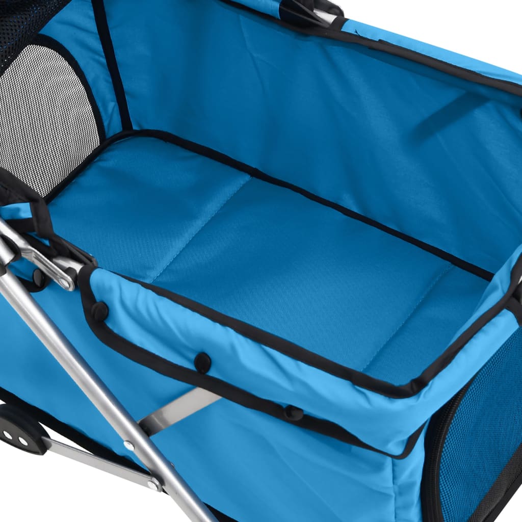 Hondenwagen inklapbaar 76x50x100 cm oxford stof blauw