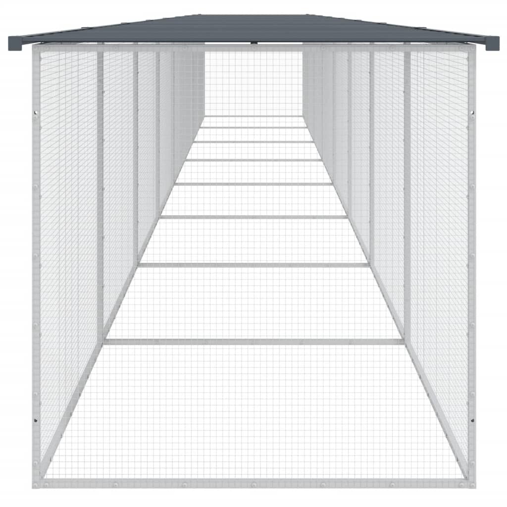 Kippenhok met dak 803x98x90 cm gegalvaniseerd staal antraciet