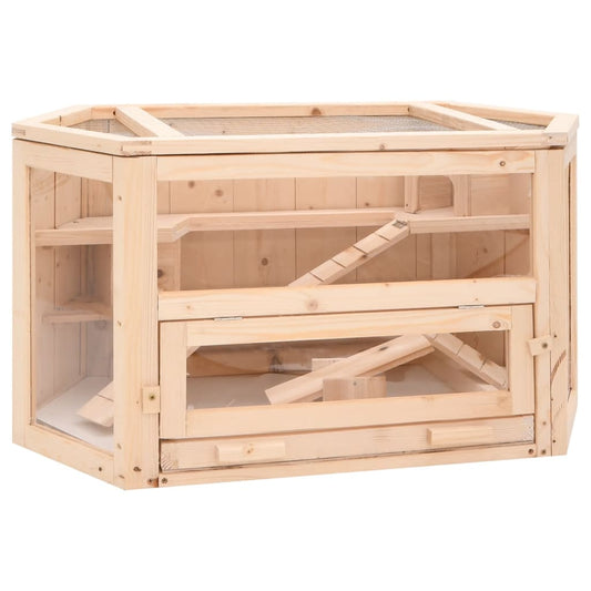 Hamsterkooi 80x40x43 cm massief vurenhout