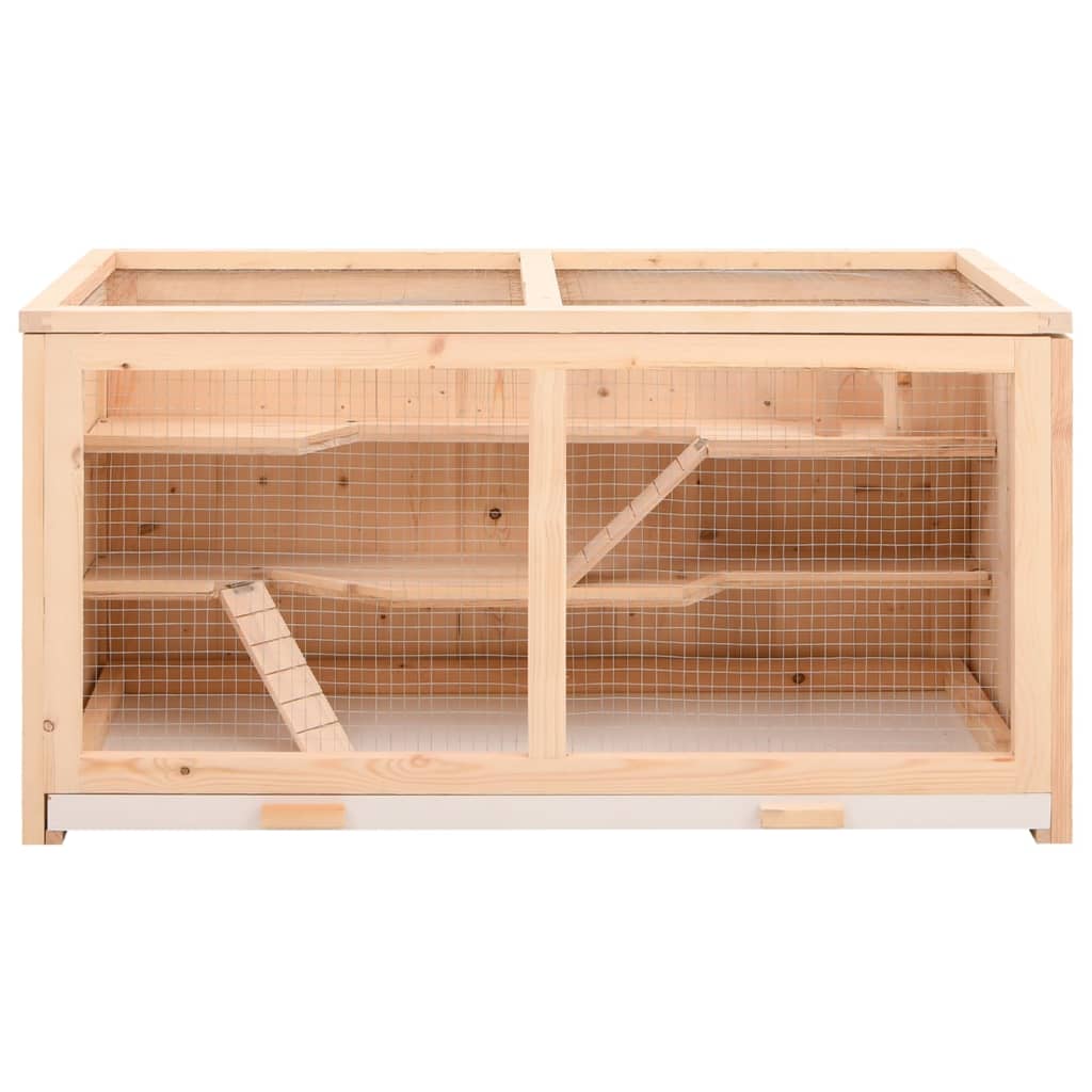 Hamsterkooi 89,5x45x45 cm massief vurenhout