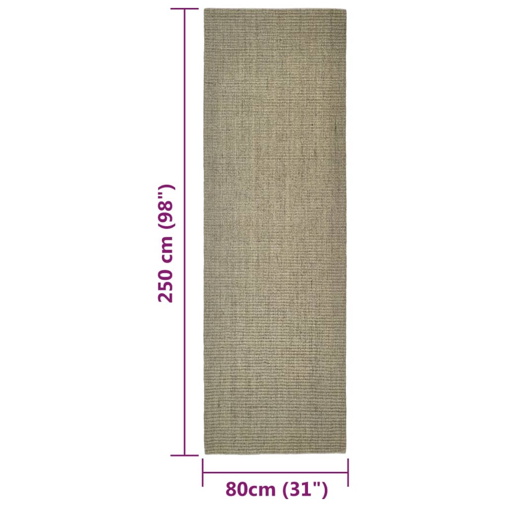 Sisalmat voor krabpaal 80x250 cm taupe