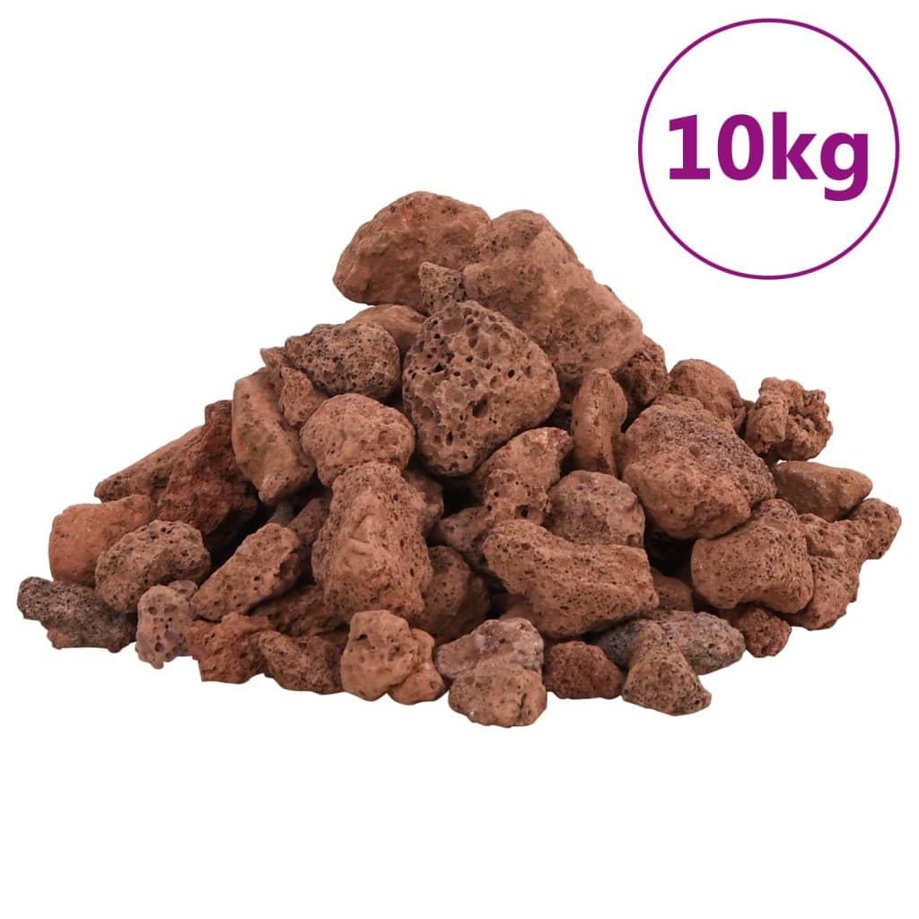 Lavastenen 10 kg 1-2 cm rood