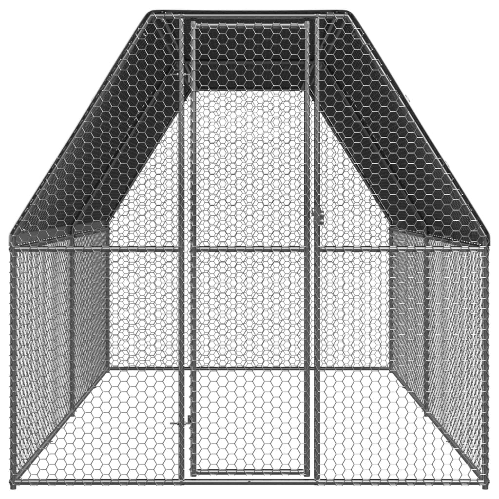 Kippenhok 2x4x2 m gegalvaniseerd staal