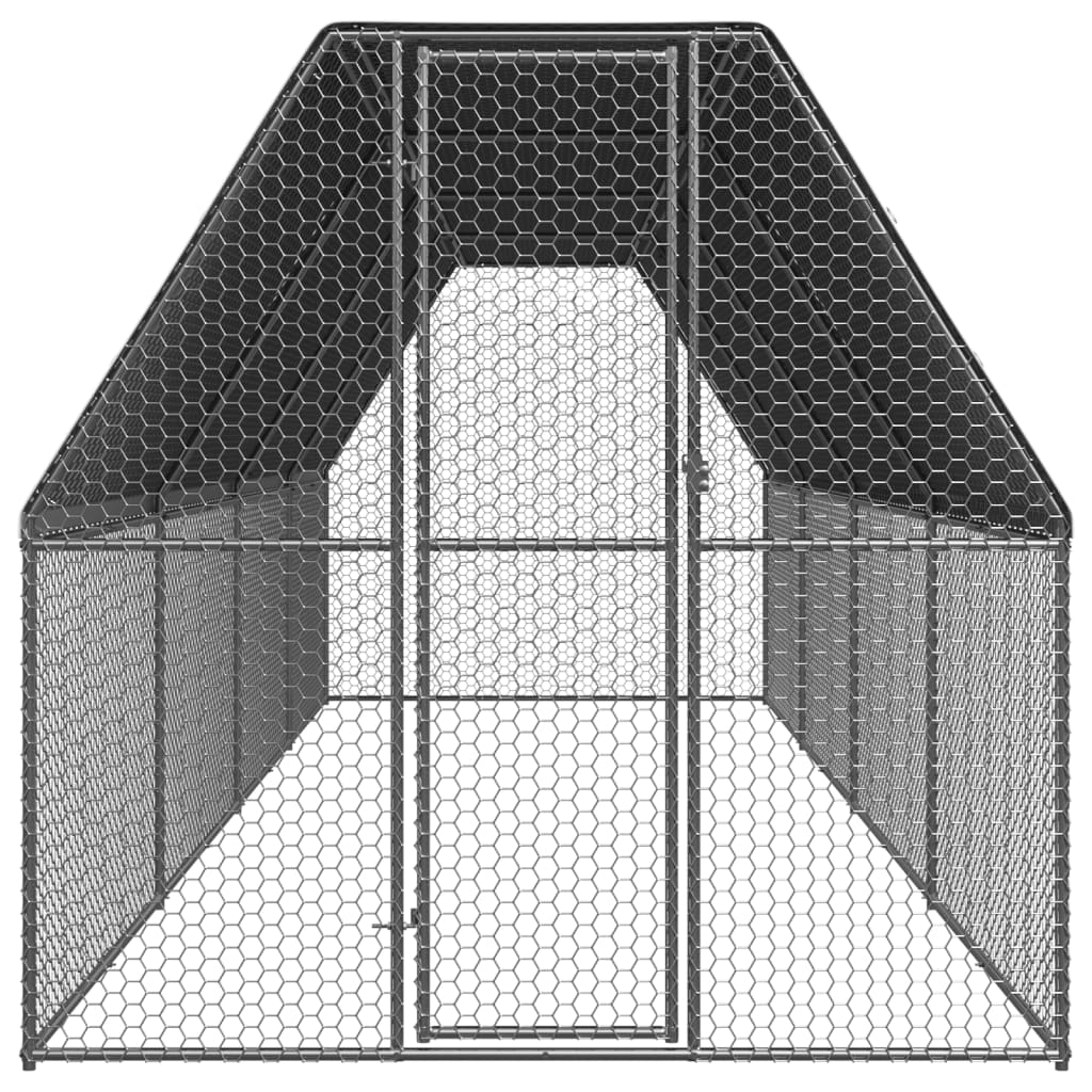 Kippenhok 2x8x2 m gegalvaniseerd staal