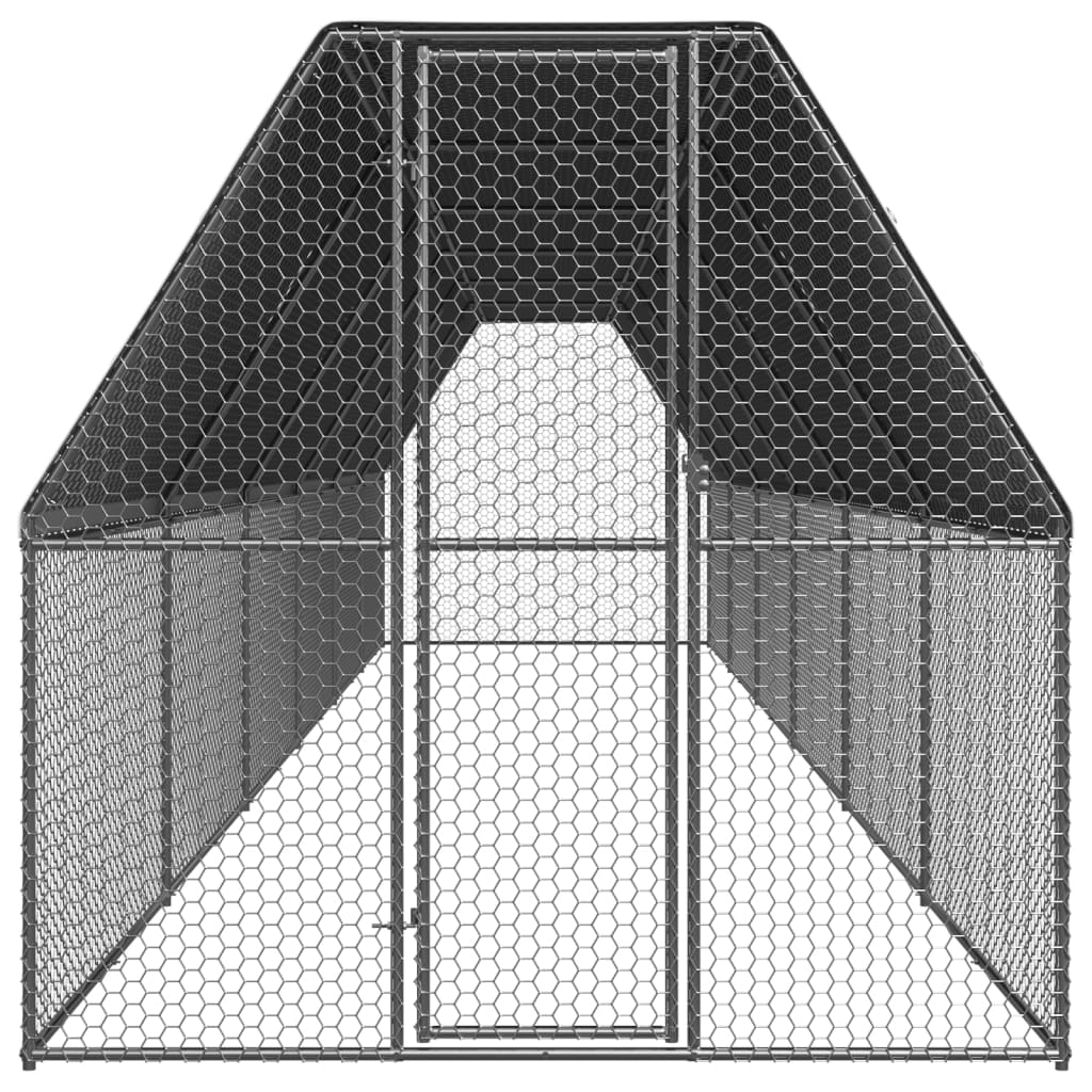 Kippenhok 2x12x2 m gegalvaniseerd staal