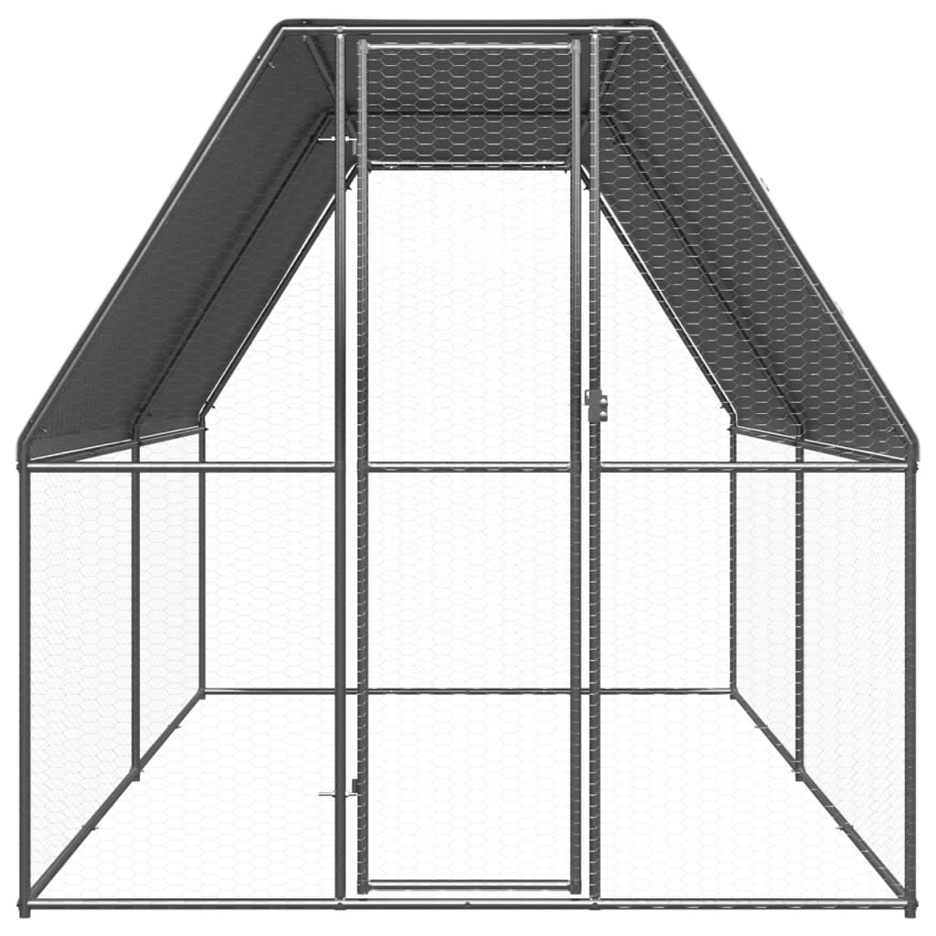 Kippenhok 2x4x2 m gegalvaniseerd staal