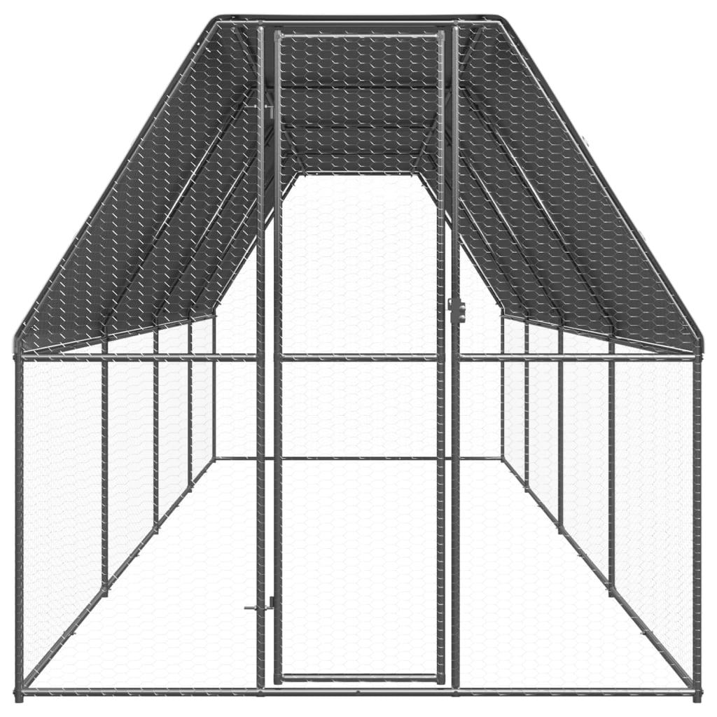 Kippenhok 2x8x2 m gegalvaniseerd staal