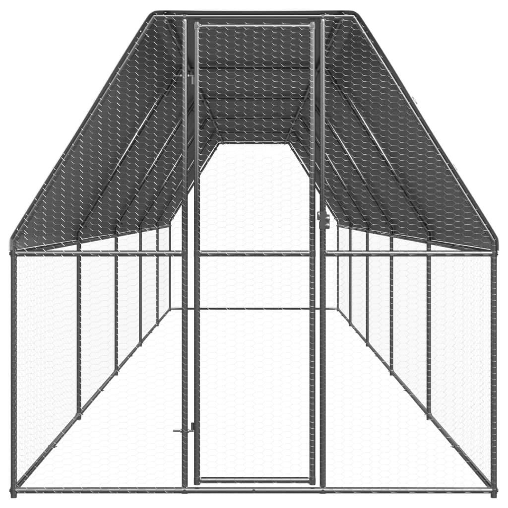 Kippenhok 2x10x2 m gegalvaniseerd staal