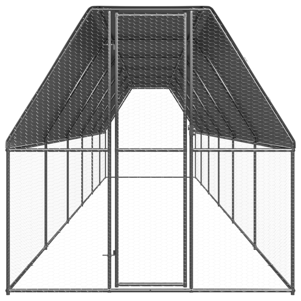 Kippenhok 2x12x2 m gegalvaniseerd staal