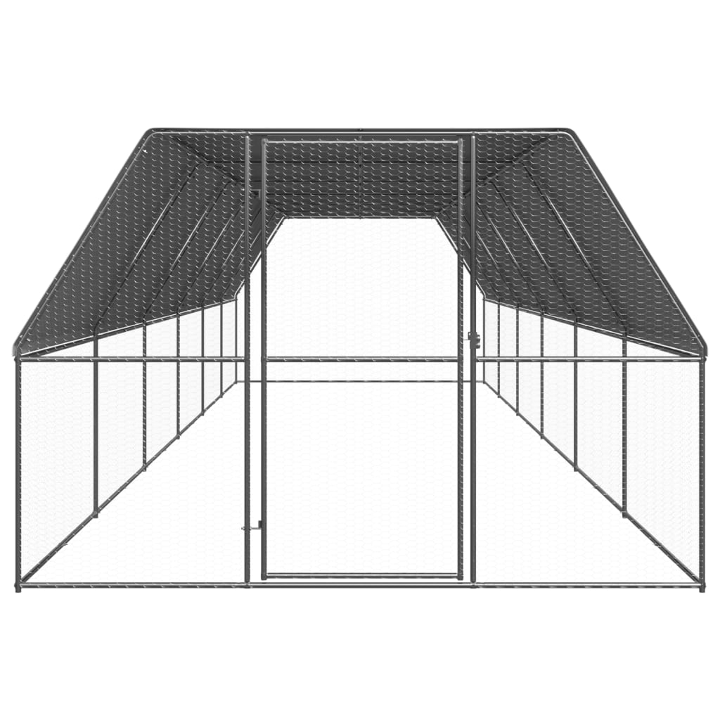 Kippenhok 3x12x2 m gegalvaniseerd staal