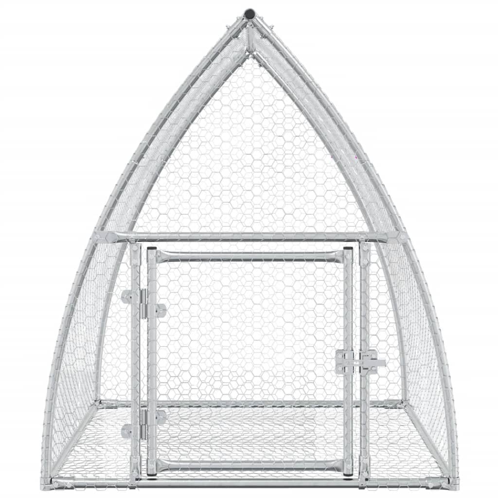 Konijnenhok 100x105x120 cm gegalvaniseerd staal zilverkleurig