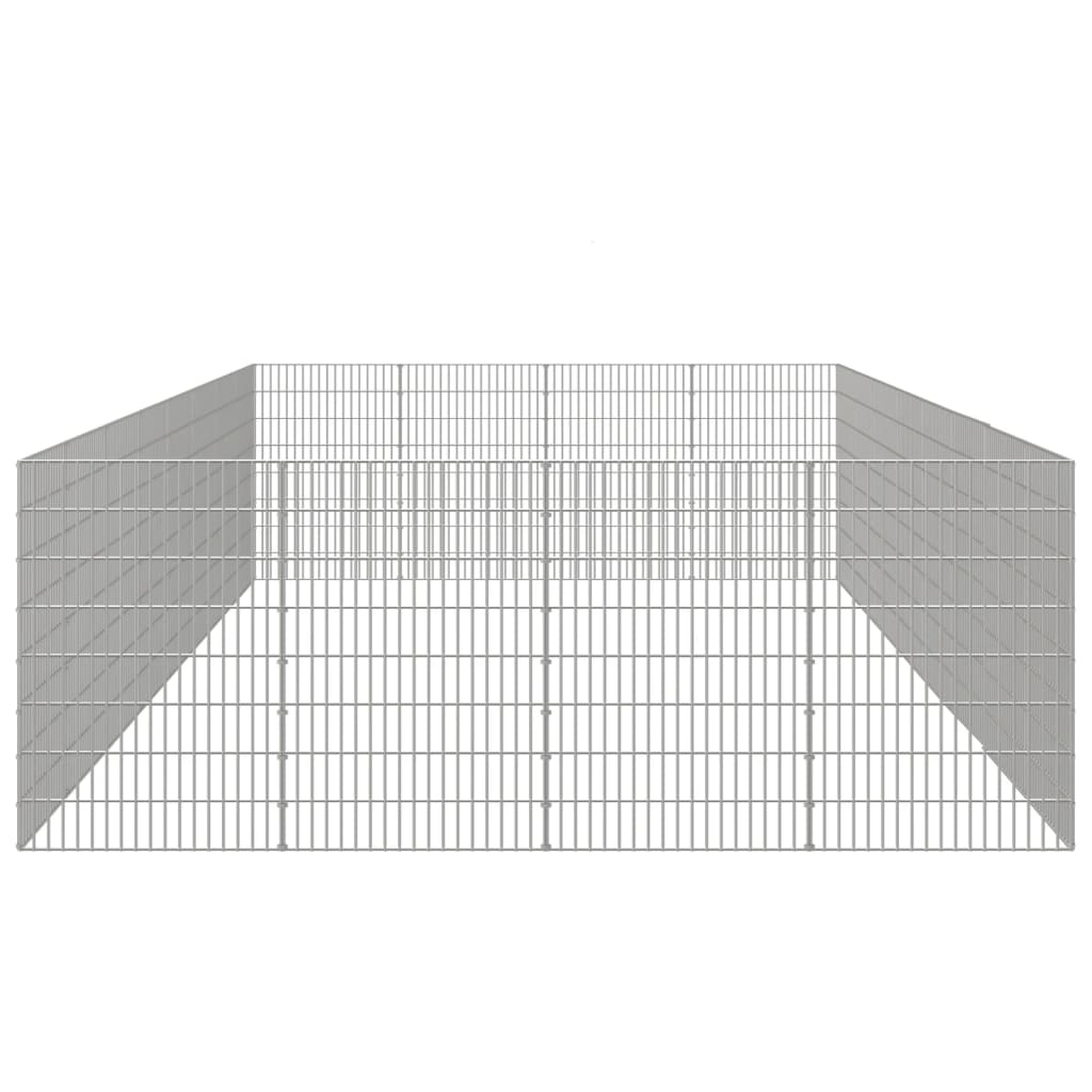 Dierenverblijf 24 panelen 54x80 cm gegalvaniseerd ijzer